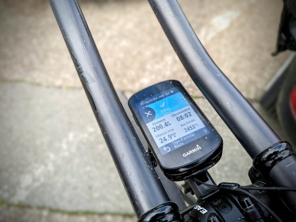 Objectif 200 km à vélo atteint sur GPS 