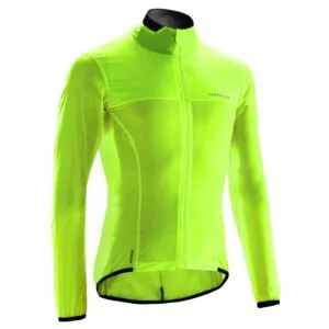 Quels vêtements pour le bikepacker ? 79 coupe vent velo route manches longues homme racer ultra light jaune