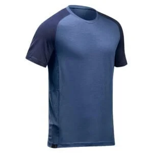 Quels vêtements pour le bikepacker ? 94 t shirt de trek manches courtes en laine merinos homme mt500